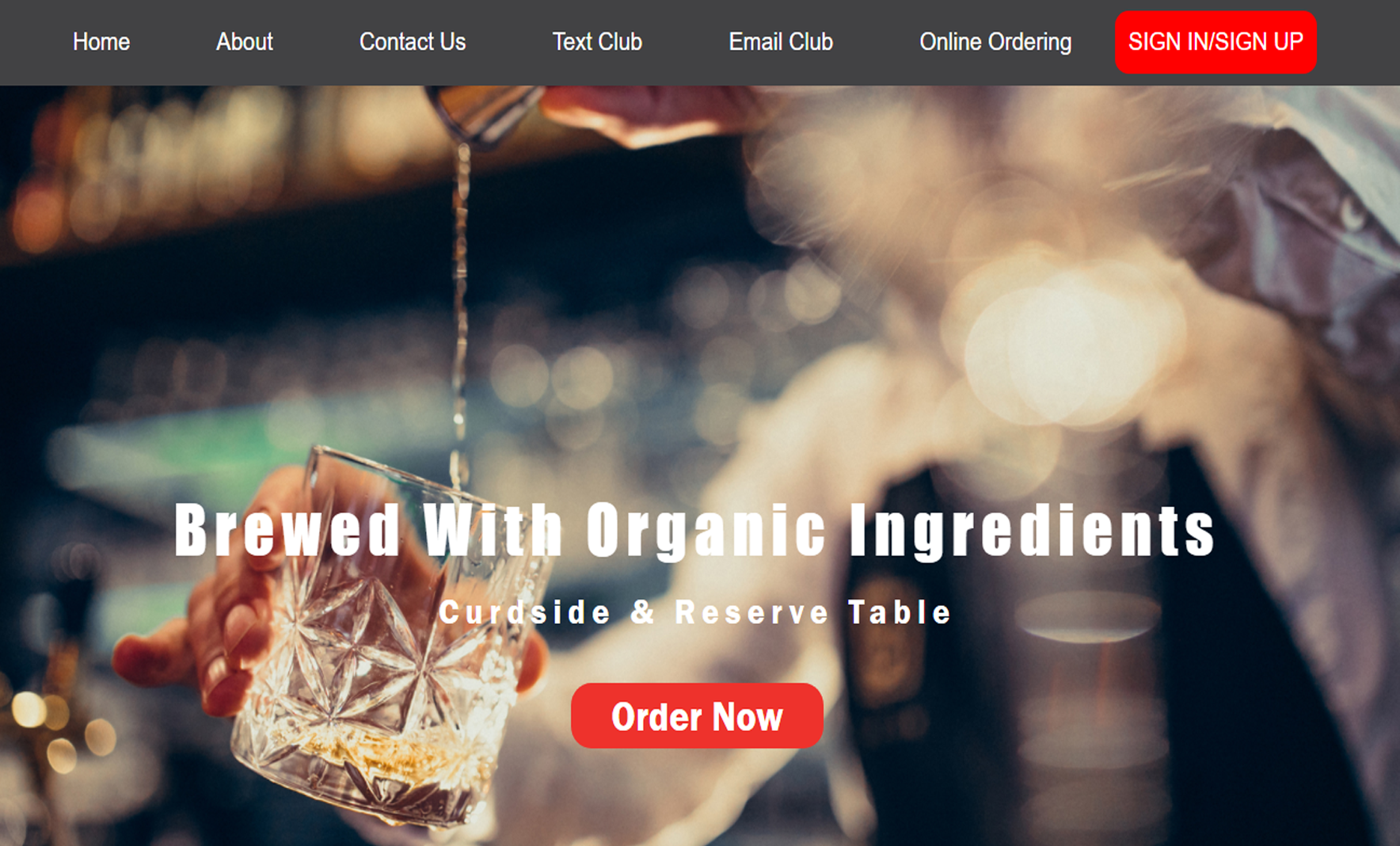 Create a custom website for your bar