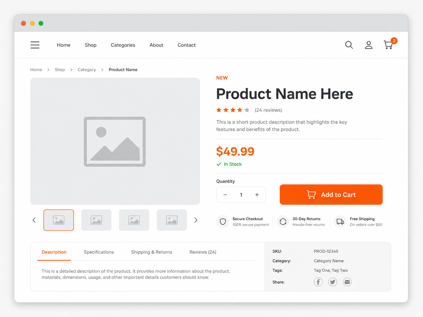 Generate Online Shop
