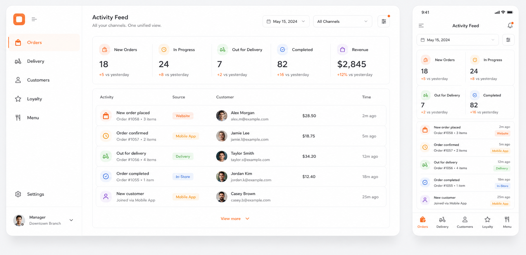 Manage anytime from anywhere