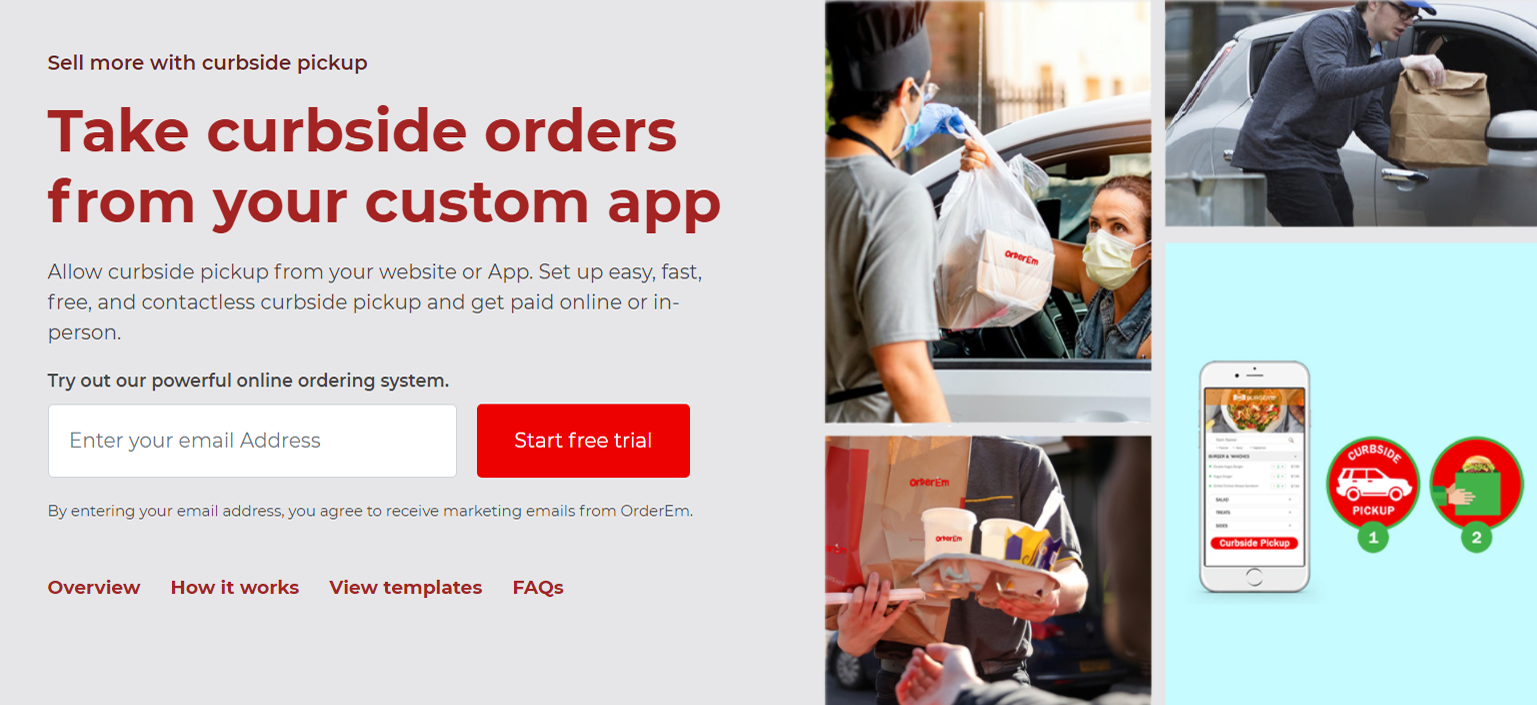 Take curbside orders from your custom app