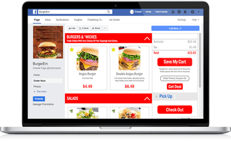 Facebook Ordering